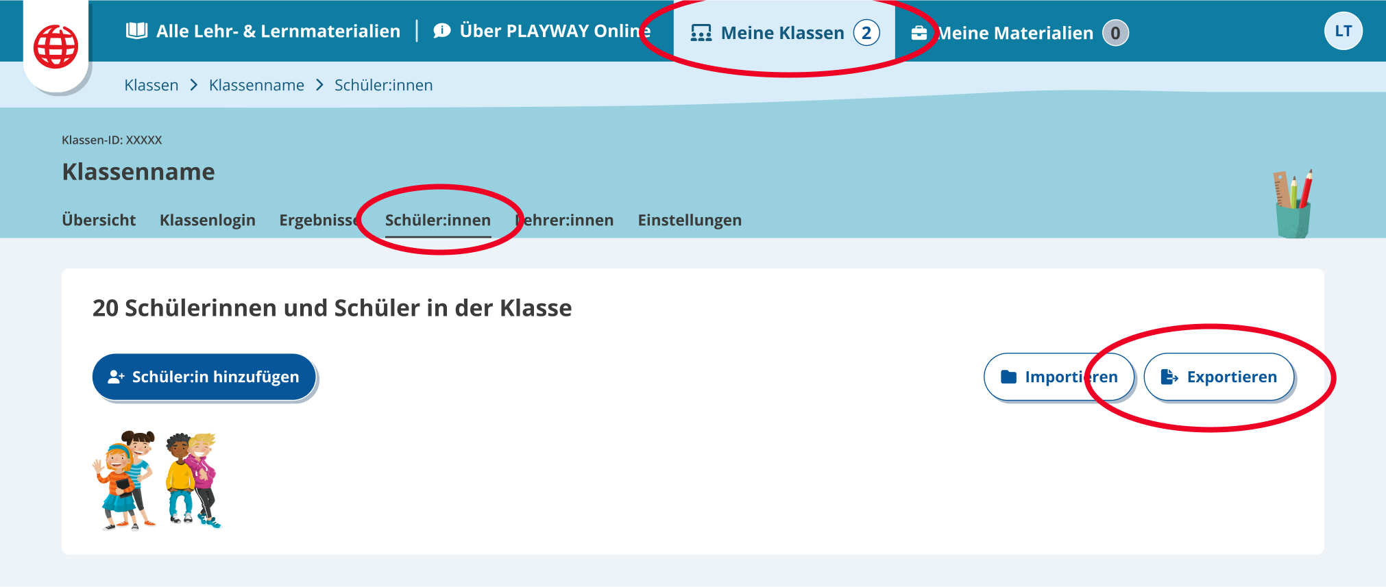Schüler:innen erstellen